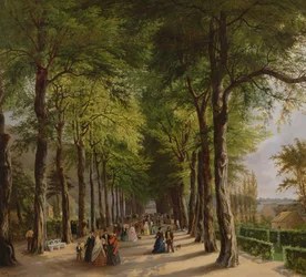Die Promenade in Spa, Belgien, 1847